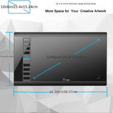 Graphics Drawing Tablets, UGEE M708 10 X 6 Inch Large Active Area Drawing Tablet With 8 Hot Keys 8192 Levels Pen Graphic Tablets For Computer Digital Art Creation Sketch For Windows Mac Os And Linux