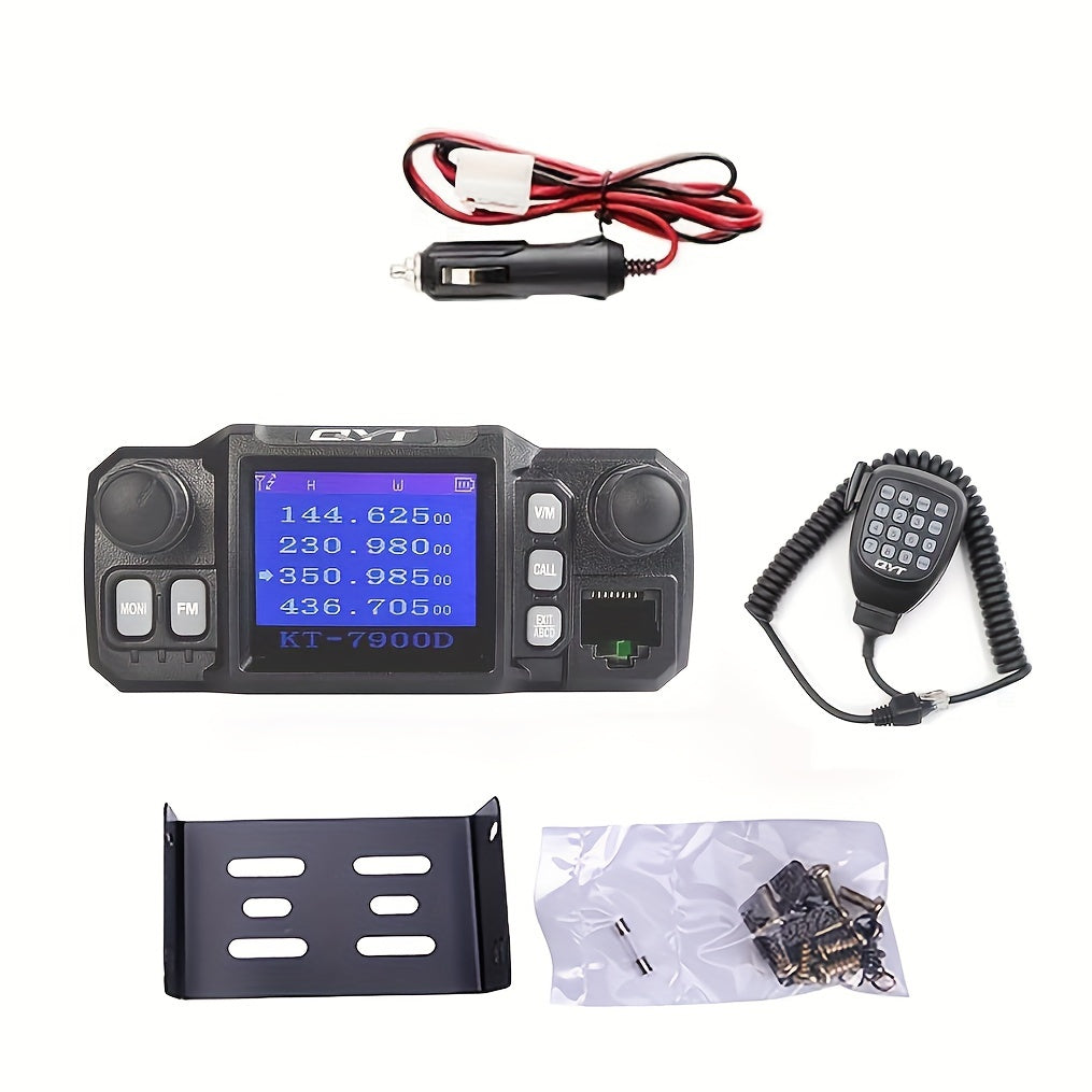 Car Radio Walkie Talkie, Quad-Band Mobile Transceiver, 25W Mini Quad Band Base, Long Distance Quad Standby Amateur (HAM) Free Programming Mobile Radio - For Communication Enthusiasts & Professionals - Suitable for Outdoor Activities & Emergency Situation
