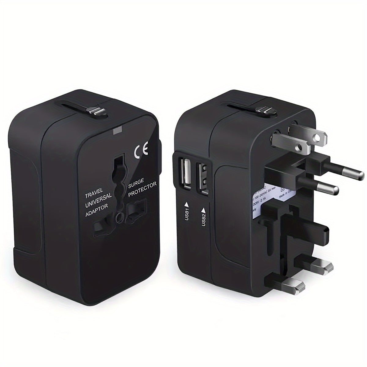 Universal Travel Plug Adapter 2 USB Ports, Dual USB