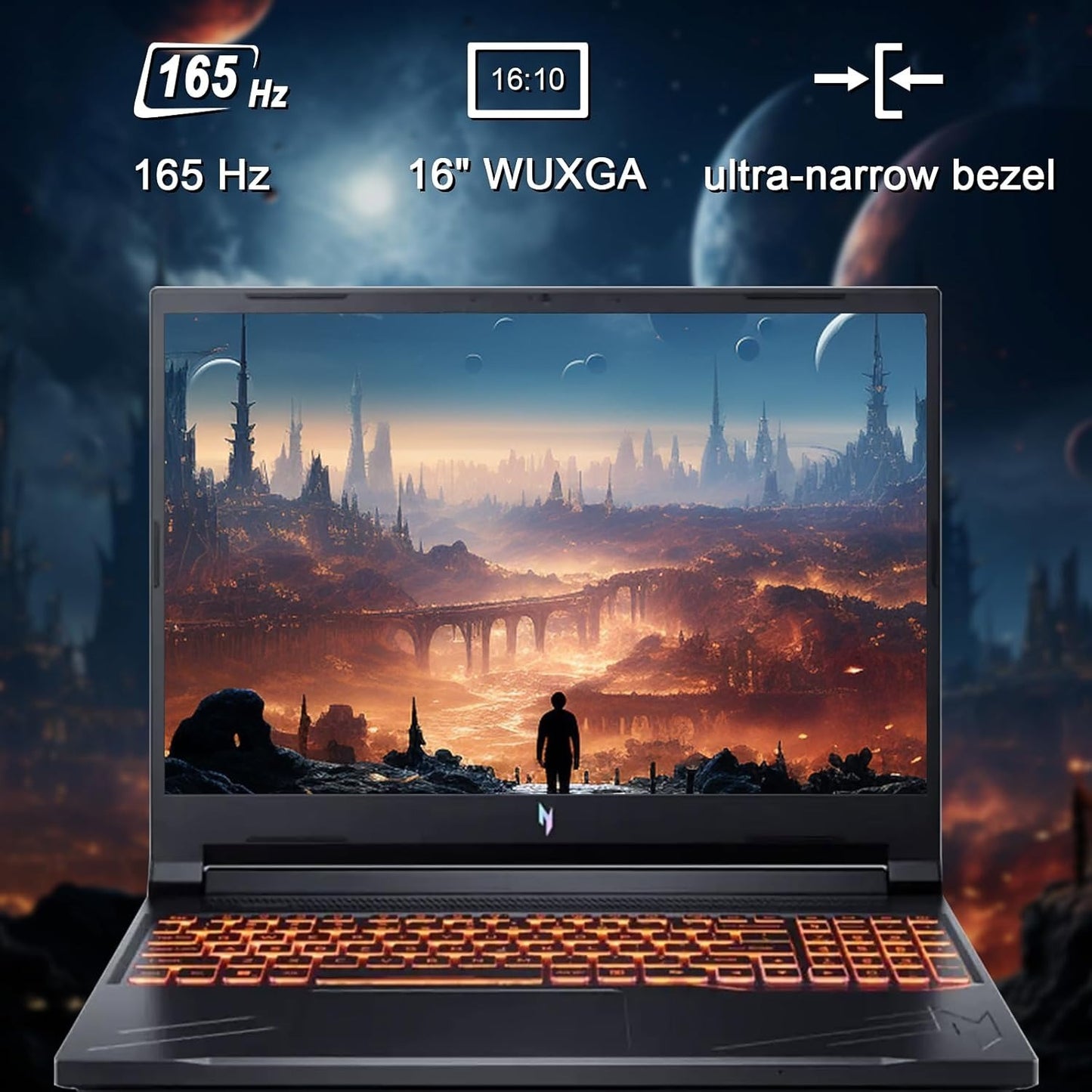 Acer Nitro V 16'' Gaming Laptop, 165Hz Display, AMD Ryzen 7 8845HS, NVIDIA GeForce RTX 4060, 32GB DDR5 RAM, 2TB SSD, Wi-Fi 6, Windows 11 Home, with Wireless Mouse-White
