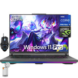 ASUS High Performance ROG Strix G16 Gaming Laptop, 16" 240Hz WQXGA Display, 14th Gen Intel i9-14900HX, 32GB DDR5 RAM, 1TB SSD, GeForce RTX 4060, Backlit KB, WiFi 6E, Windows 11 Pro,with Cefesfy G530 Mouse and Q20 Brush