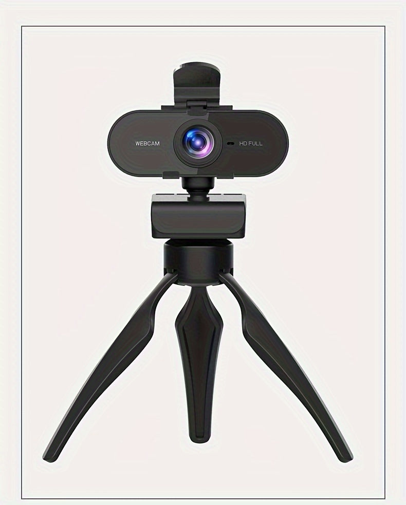 HD Full Web Camera with Microphone, USB Powered, Auto Exposure, Fixed Focus, Prime Lens