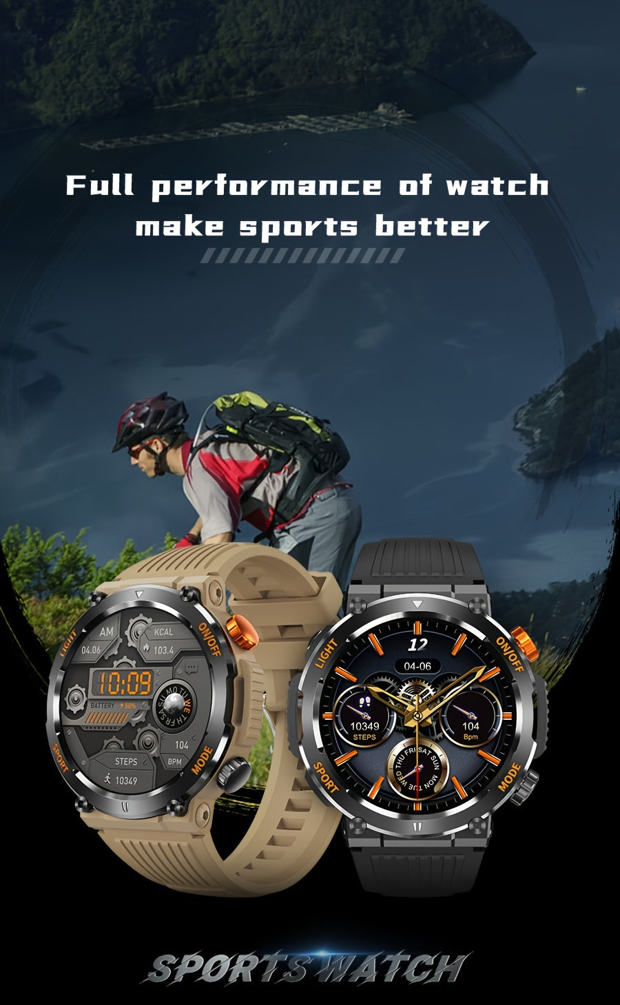 Smartwatch, All-Day Health Monitoring, Long-Lasting Battery Life, IPS 1.46" Display, Cool Mint. for gift