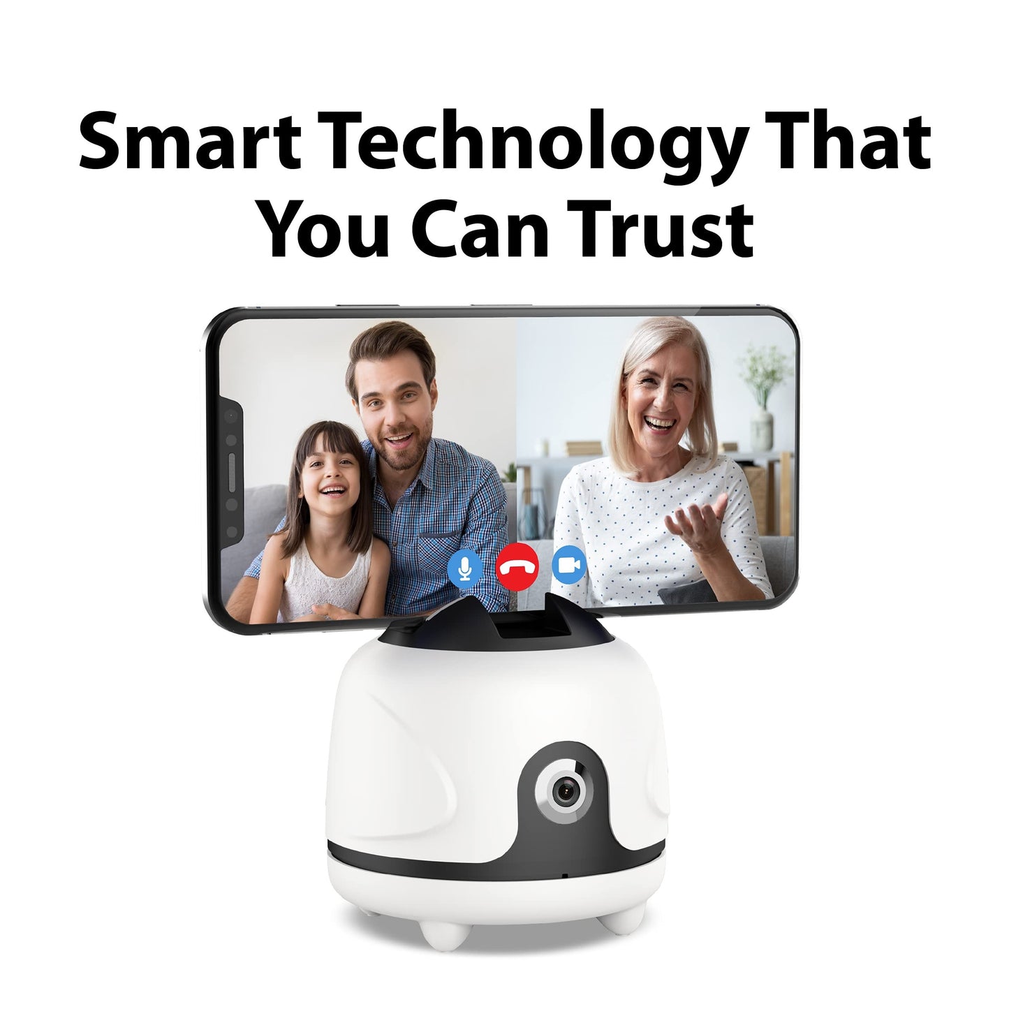 360° Auto-Rotating Face Tracking Tripod, USB Rechargeable Smart Phone Gimbal