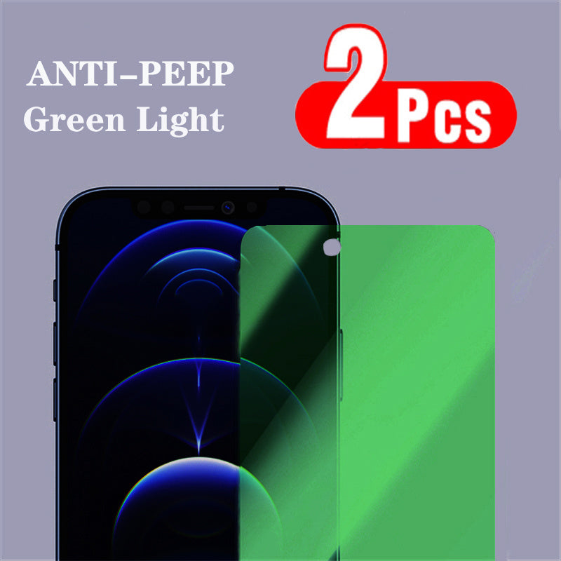 Anti-Peep Private Screen Protector For IPhone 14 13 12 Pro Max X XS MAX XR Eye Protective Green Light Tempered Glass For IPhone 13 Pro 12 14 Plus Glass