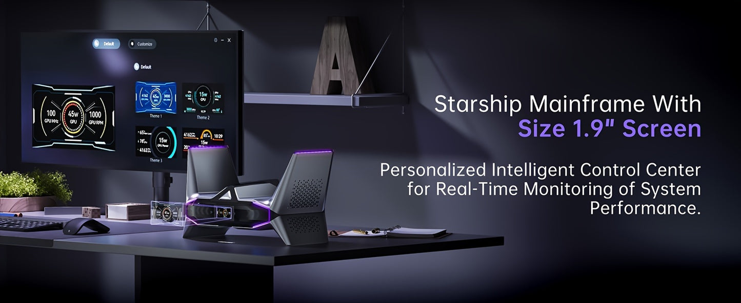 ACEMAGIC STARSHIP M2A Gaming Mini PC I7-12700H (up To 4.7GHz) GeForce RTX 3060M (12GB) 32GB RAM DDR5 1TB PCIe3.0*4 SSD WiFi 6 BT5.2 Dual 2.5G LAN 8K Four Display USB4 Logo Projection