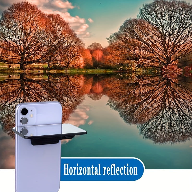 Sky Mirror Phone Camera Lens Attachment - Universal Clip-On Reflection Accessory for iPhone & Smartphones - Durable Plastic - For Travel & Selfie Lovers - Perfect Gift for Photographers & Social Media Enthusiasts