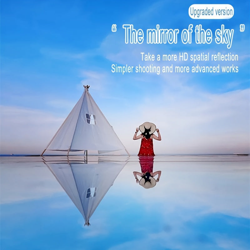 Sky Mirror Phone Camera Lens Attachment - Universal Clip-On Reflection Accessory for iPhone & Smartphones - Durable Plastic - For Travel & Selfie Lovers - Perfect Gift for Photographers & Social Media Enthusiasts