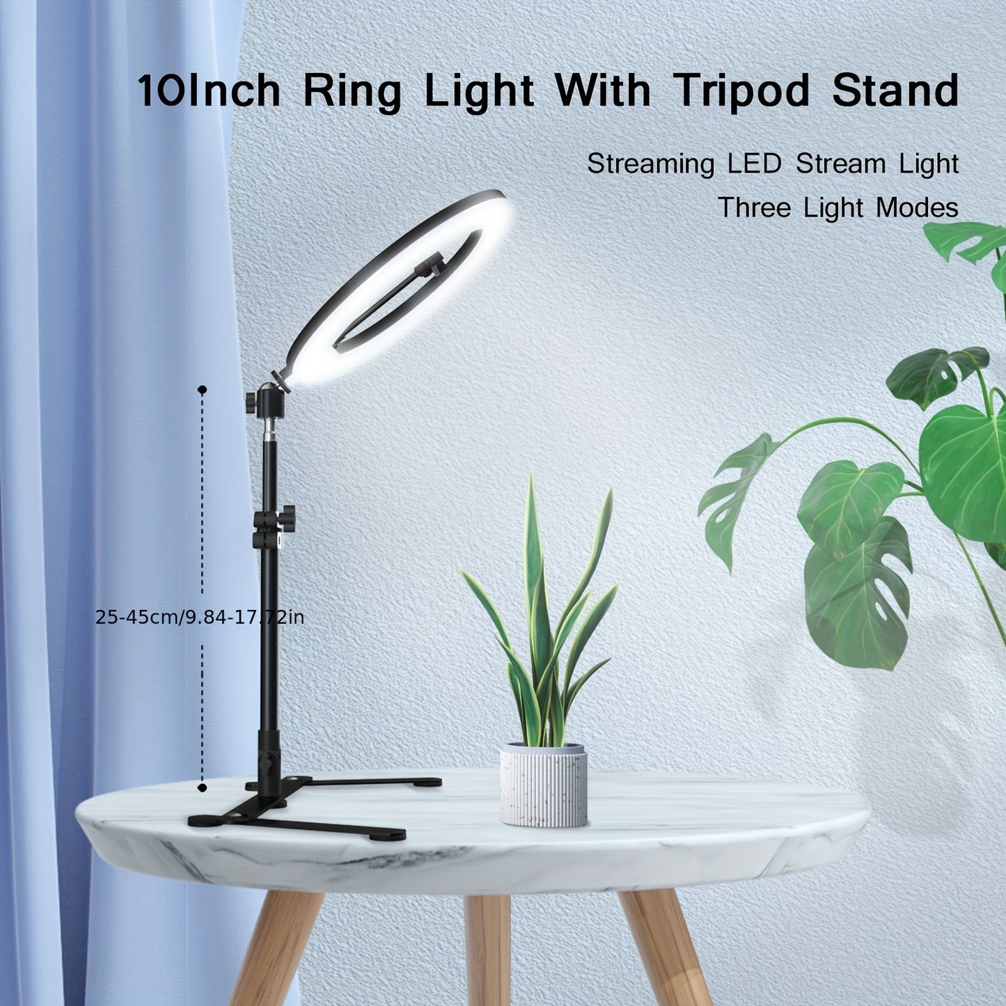 10.24" USB Powered LED Ring Light with Tripod Stand