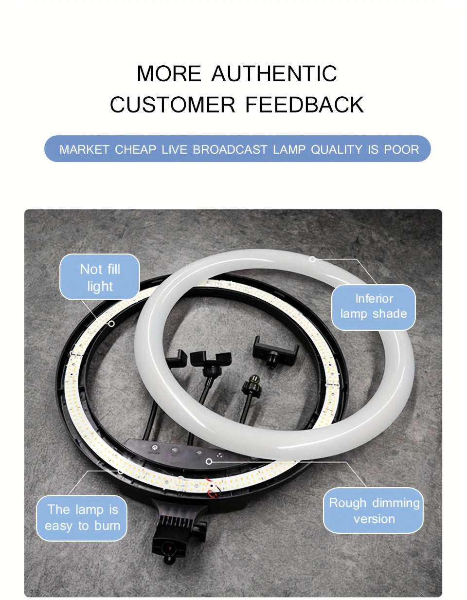 10.24" USB Powered LED Ring Light with Tripod Stand