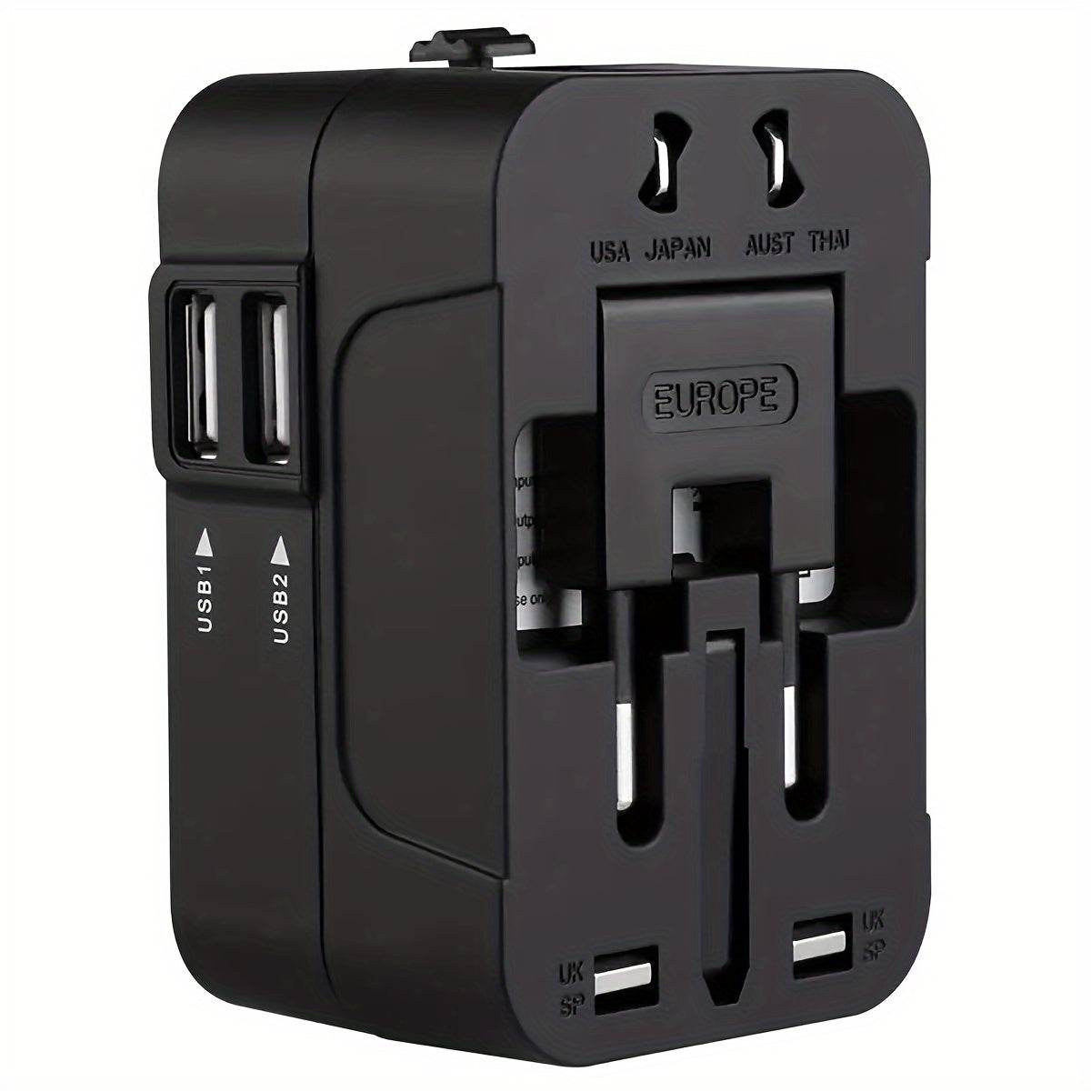 Universal Travel Plug Adapter 2 USB Ports, Dual USB