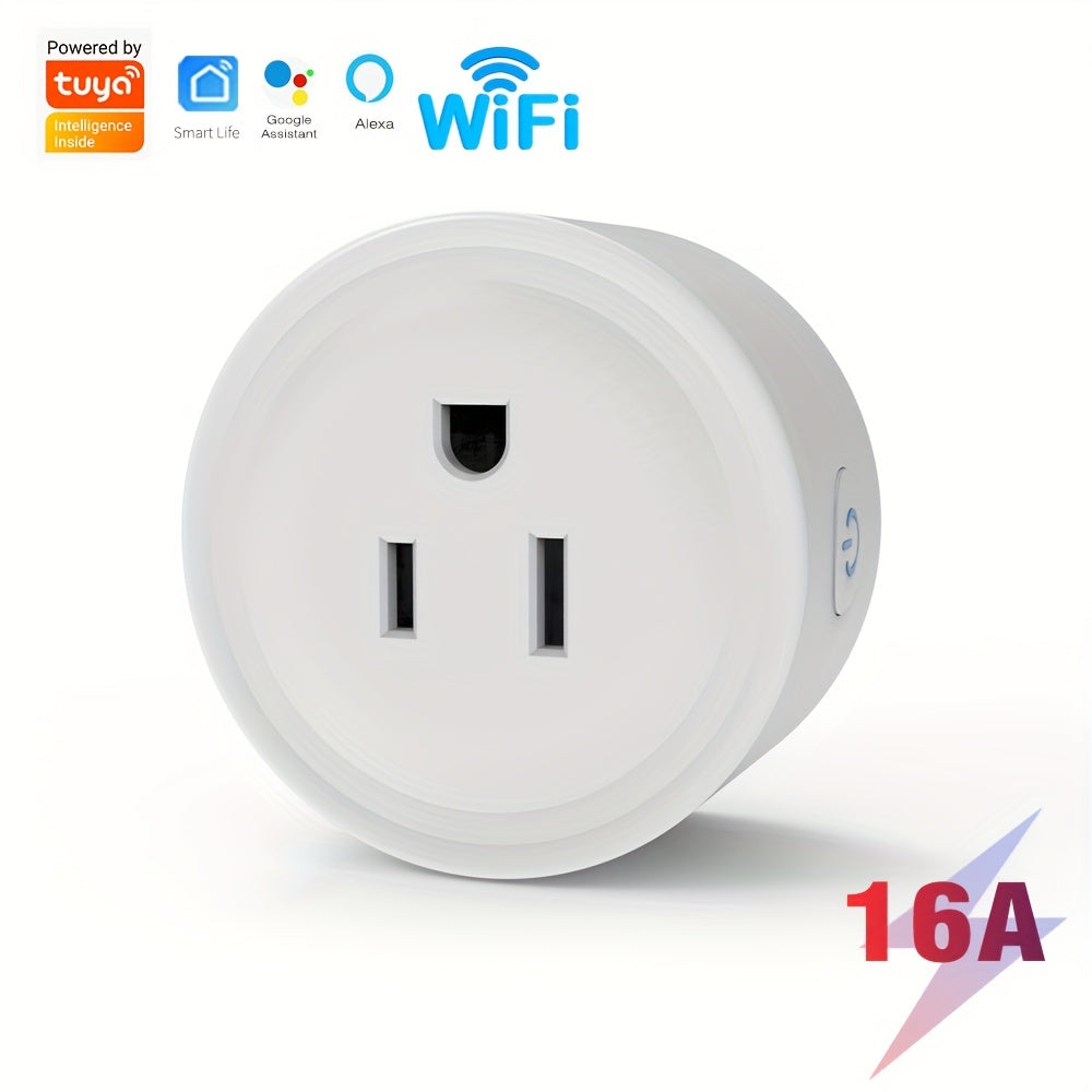 Graffiti WiFi Smart Socket Remote Control Timer Switch Support Smart Speaker Voice Control Google Assistant Support