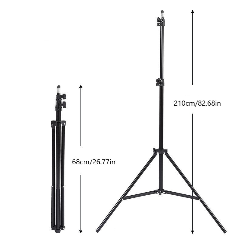 82.67in Lightweight Phone Tripod, Extendable Selfie Stick Tripod Stand With Cell Phone Holder & Carry Bag For Video Recording/Photography/Live Streaming Camera Tripod For Women, live Streaming
