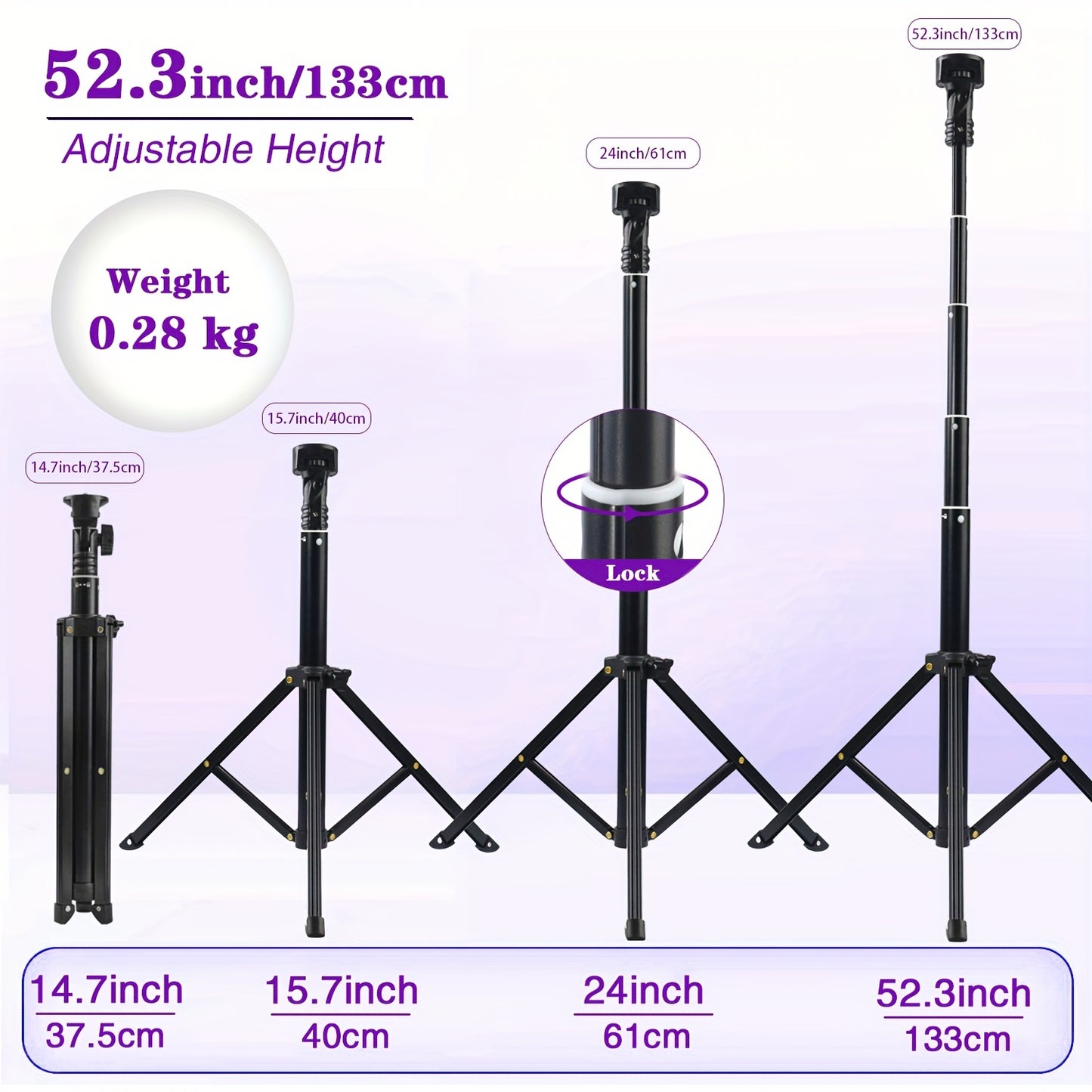 10" LED Selfie Ring Light, 38 Color Modes With Tripod Stand