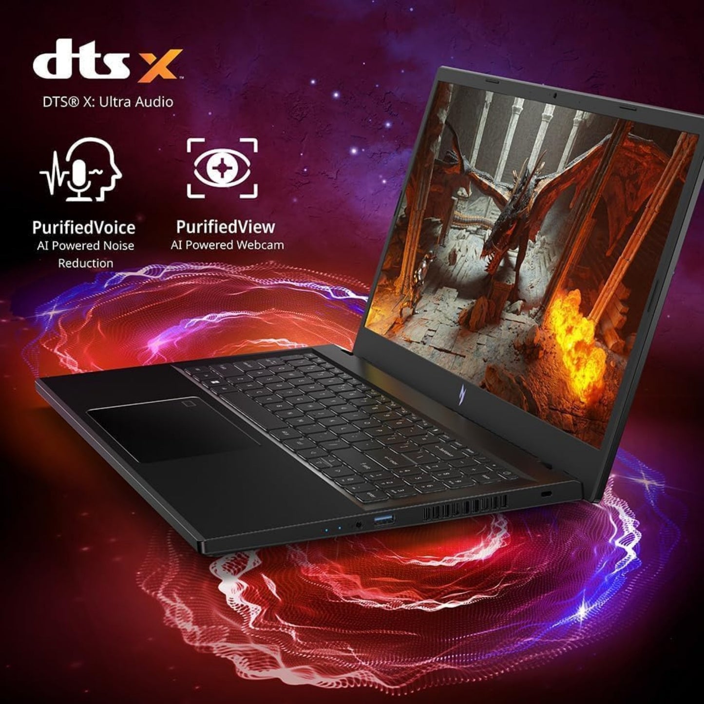 acer Nitro V 15 Gaming Laptop, 15.6" 144Hz FHD IPS Display, Intel 10-Core i7-13620H, NVIDIA GeForce RTX 4060, 32GB DDR5 RAM, 2TB SSD, Windows 11 Home