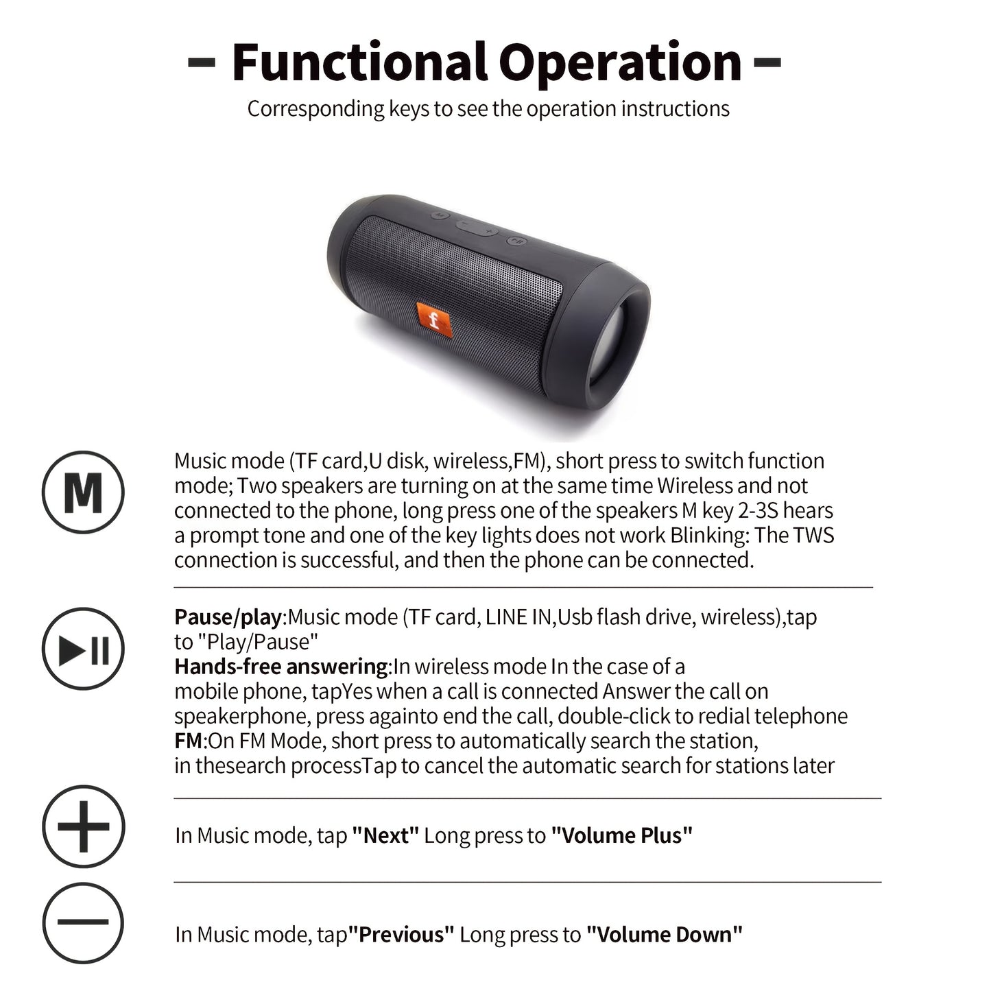 Ebaineng Portable Wireless Speaker, Dual Stereo with Bass Boost, Tabletop USB Charging, Button Control, Non-Waterproof, TF/USB Playback, Long-Lasting Lithium Battery, Ideal for Smartphones/Tablets, Thanksgiving/Christmas/Birthday Gift