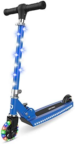 Jetson 2-Wheel Light-Up Kick Scooter, Light Up Deck and Wheels, Height Adjustable Handlebar, Rear Brake, Easy-Folding Mechanism, 4 or 6 inch wheels