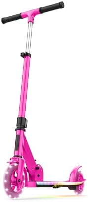 Jetson 2-Wheel Light-Up Kick Scooter, Light Up Deck and Wheels, Height Adjustable Handlebar, Rear Brake, Easy-Folding Mechanism, 4 or 6 inch wheels