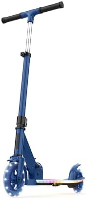 Jetson 2-Wheel Light-Up Kick Scooter, Light Up Deck and Wheels, Height Adjustable Handlebar, Rear Brake, Easy-Folding Mechanism, 4 or 6 inch wheels