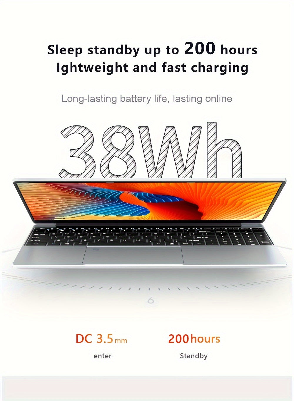 KUU Yepbook 15.6 Inch 16GB Laptop Computer Pc 512GB SSD Notebook Intel Celeron N5095 Computer Backlit With Fingerprint WiFI Wireless 4.2 Camera