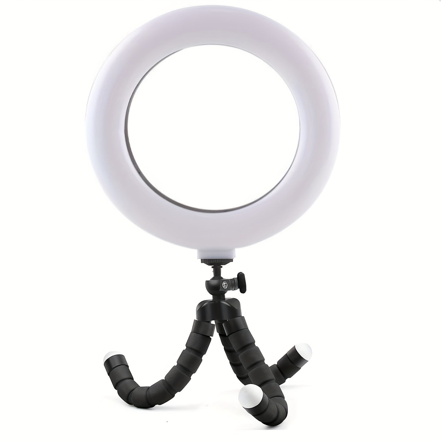 Live Fill Light Beauty Light Fill Light Desktop Beauty Lighting Light Net Red Light Photo Indoor Face Light Beauty Light Mobile Phone Shooting Vibrating Light Bracket Ring Soft Light, 6 Inch Light Plus Sponge Bracket