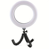 Live Fill Light Beauty Light Fill Light Desktop Beauty Lighting Light Net Red Light Photo Indoor Face Light Beauty Light Mobile Phone Shooting Vibrating Light Bracket Ring Soft Light, 6 Inch Light Plus Sponge Bracket