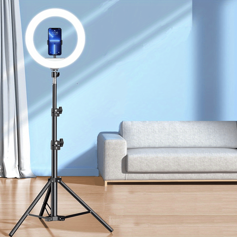 Ringlight 13 Inch Selfie Ringlight With Tripod Stand & Flexible Phone Holder, Dimmable Led Light Stand Gift For Birthday/Easter/President's Day/Boy/Girlfriends