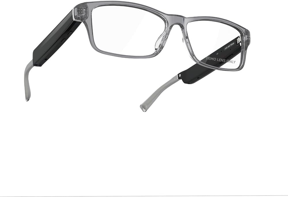 Amazon Echo Frames (3rd Gen) Echo Pop | Smart glasses with Alexa | Round frames in Blue Tortoise with prescription ready lenses