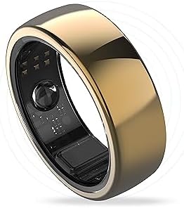 Aabo AI Smart Ring for Men & Women | Fitness Tracking - 32 Modes | Sleep & Stress Monitoring | Titanium Ring | No App Subscription | IP68 Water Resistant | Upto 7-Day Battery Life |Black, Size 11