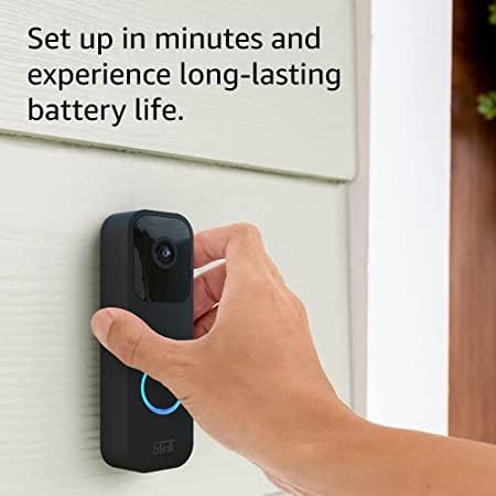 Blink Video Doorbell 3 Outdoor 4 smart security cameras (4th Gen) with Sync Module 2 | Two-year battery life, motion detection, two-way audio, HD video, Works with Alexa