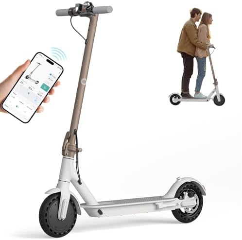 Commugo Electric Scooter for Adults 300 lbs, 8.5 Inch/10 Inch Tires, 500W Peak Motor 19 Mph Speed, 17/21 Miles Max Range Foldable Commute E-Scooter with Dual Braking System, App Control