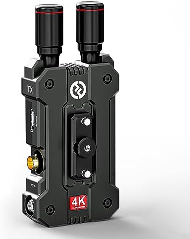 Hollyland Mars 4K Wireless Transmitter Receiver 5G SDI HDMI Video Transmission System, 4Kp30/1080p60, Support 23.98/29.97/59.94 FPS SDI Out, 450FT Los Range 66ms Latency, 4 App Monitoring (1TX 1RX)