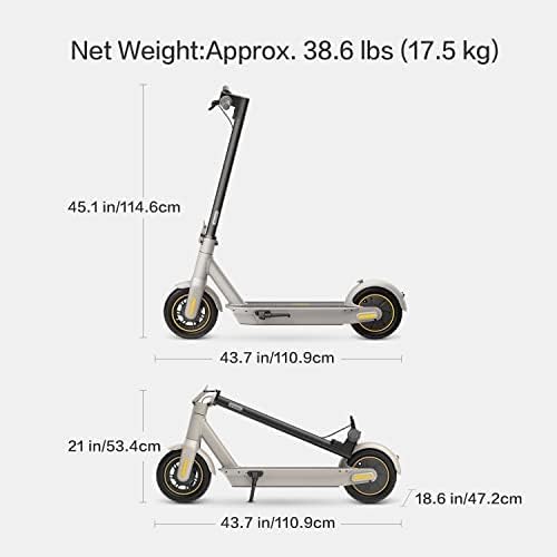 Segway Ninebot MAX Electric Kick Scooter w/Powerful Motor, Long Miles Range, 18.6 & 22mph Top Speed, Dual Suspension (MAX G2 Only), Scooter for Adults UL-2271 2272 Certified