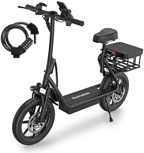Electric Scooter - 350W Motor, 8.5" Solid Tires, Up to 19 MPH and 20/23 Miles Long-Range Portable Folding Commuting Scooter for Adults with Double Braking System and App