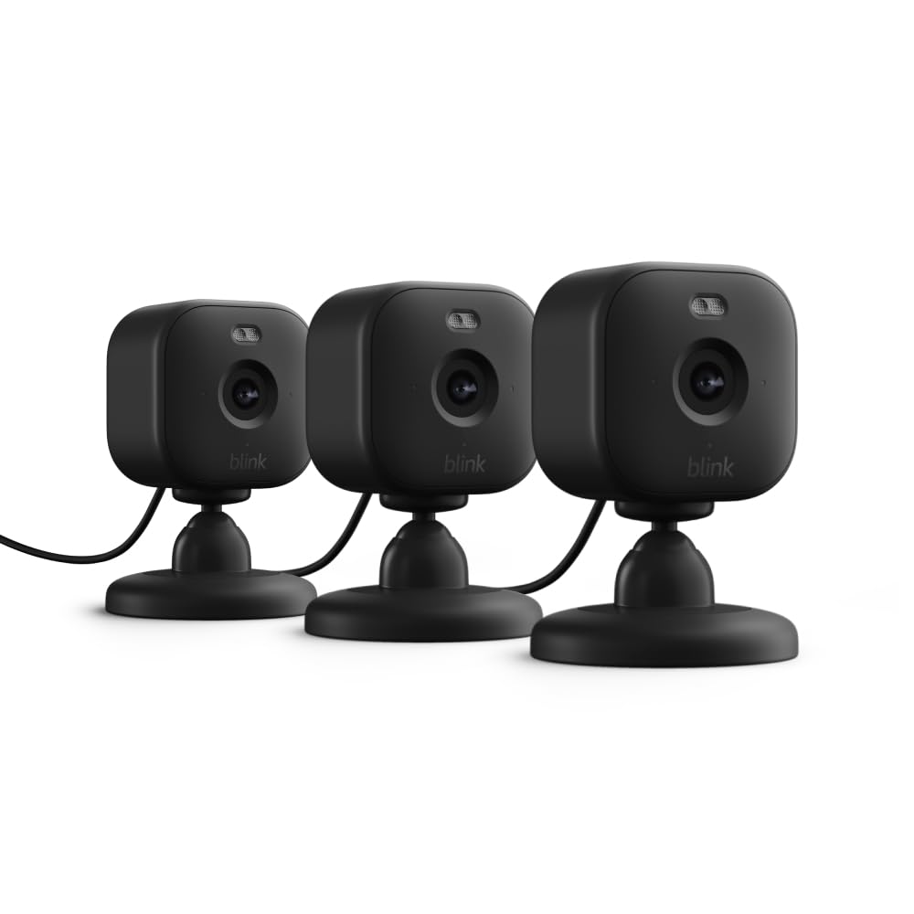 Blink Mini 2 (newest model), Plug-in smart security camera, HD night view in color, built-in spotlight, two-way audio, motion detection, Works with Alexa (White)
