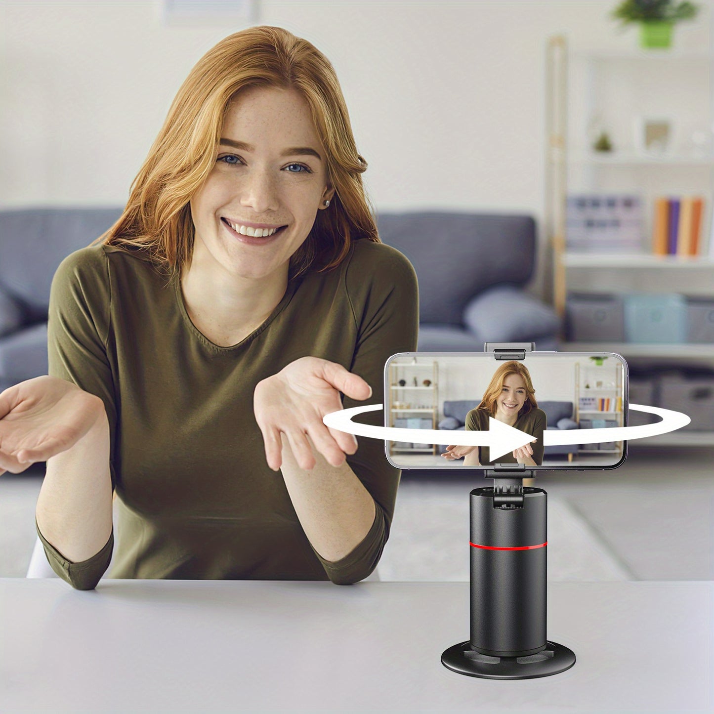 Upgraded 360° Automatic Tracking Phone Holder