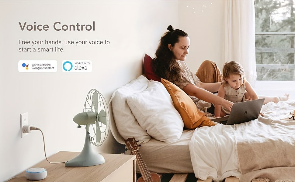 Nooie NSP01 4/8/16pcs WiFi Smart Plug For Smart Home Works With Alexa, Smart Plug For Smart Home, WiFi Outlet For Google Home, Voice Control, Smart Outlet With Remote Control, Timer Function, Child Lock, ONLY 2.4G, 10Amp
