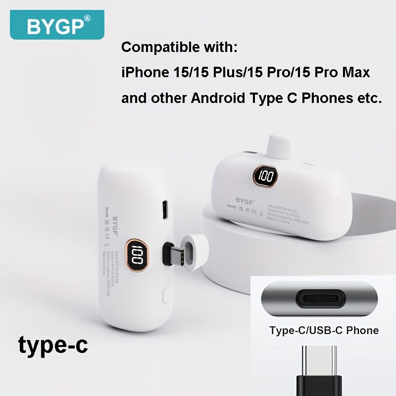 BYGP 5000mAh Mini Portable Charger