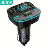 Super Lossless Sound Wireless Car MP3 Player FM Transmitter Dual USB Fast Charging Type-C USB One-Key Hands-Free Calling Car Charger Audio Receiver