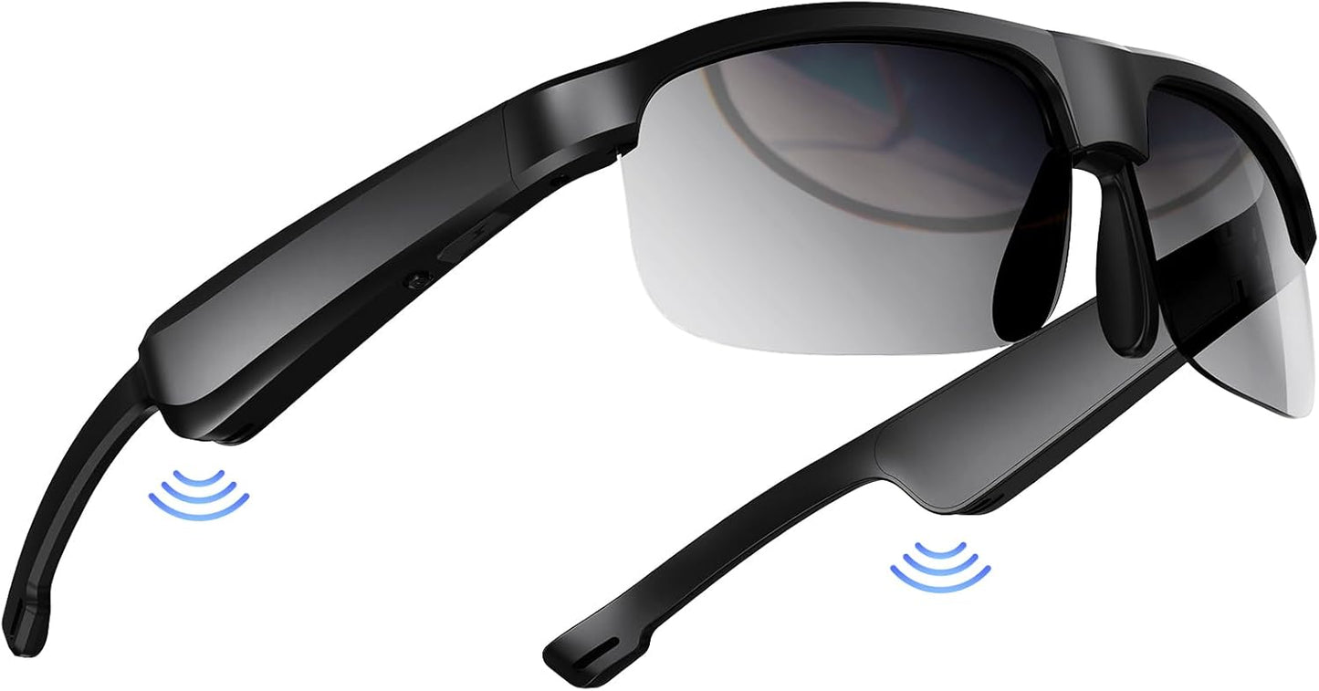 Smart Glasses, Polarized Bluetooth Sunglasses with Speaker, Voice Assistant, Open Ear, UV Protection Outdoor Audio Glass