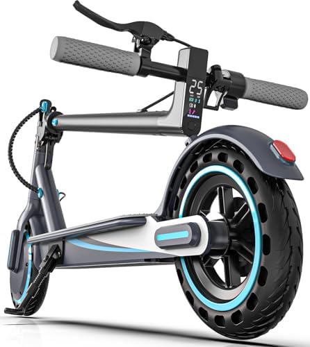 Electric Scooter Adults, Up to 22 Mph, 350W Motor Peak 500W, Foldable E-Scooter for Adults, Escooter Adults with App Control, Dual Syspension with Turn Signal Light, Dual Braking