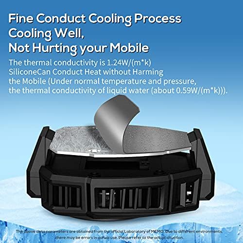 NEVEIKA Phone Cooler, Cellphone Radiator with Dual Semi-Conductor Cooling Chip, Mobile Phones with a Width of 6 to 8 cm for Tiktok Live Streaming, Outdoor Vlog, Mobile Gaming.