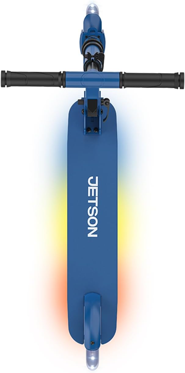 Jetson 2-Wheel Light-Up Kick Scooter, Light Up Deck and Wheels, Height Adjustable Handlebar, Rear Brake, Easy-Folding Mechanism, 4 or 6 inch wheels