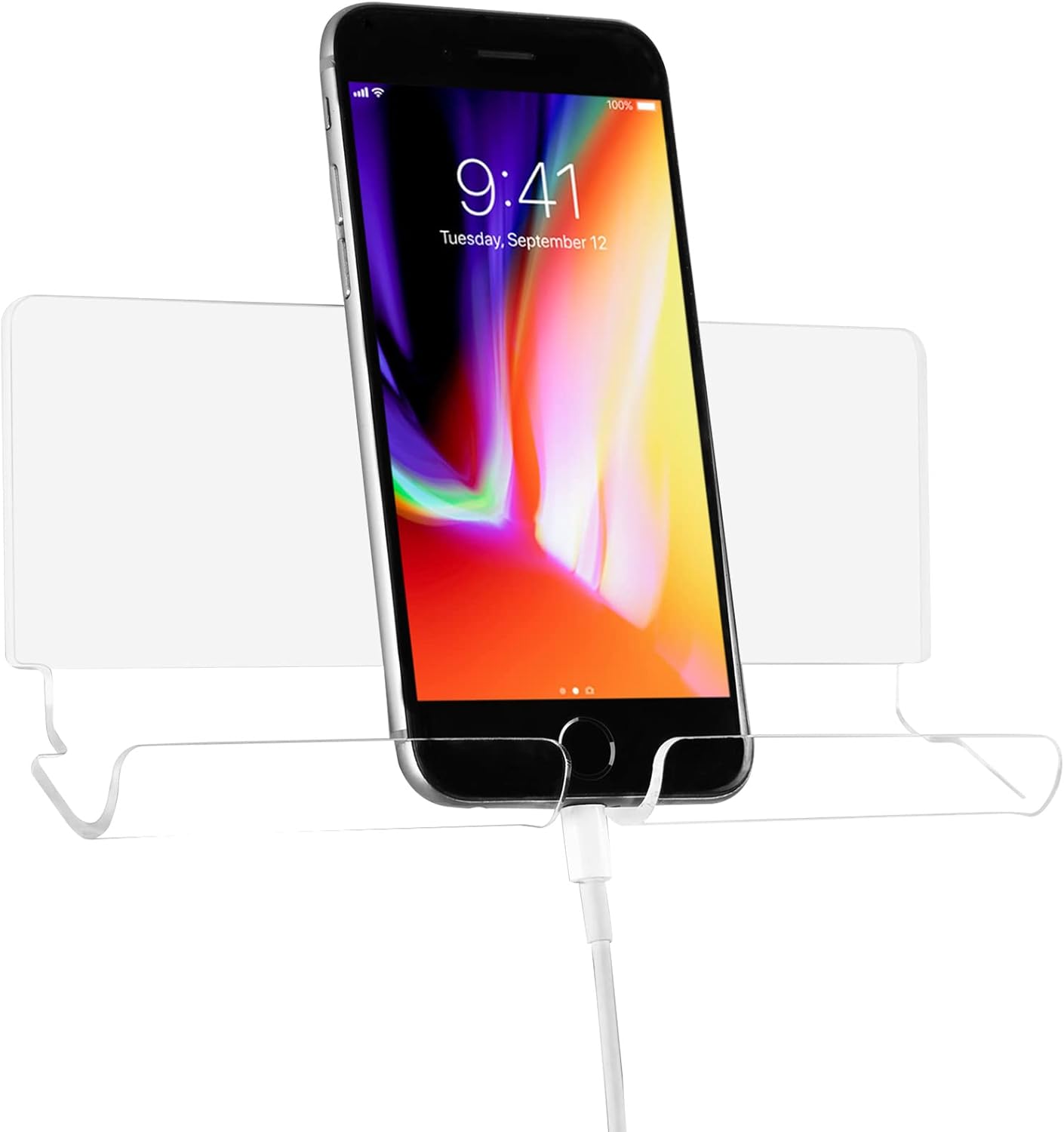 TXEsign Adhesive Wall Tablet Holder Mount Stand for Tablet Smartphones eReader Wall Holder Mount (Black)