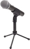 Samson Technologies Q2U USB/XLR Dynamic Microphone Recording and Podcasting Pack (Includes Mic Clip, Desktop Stand, Windscreen and Cables), Silver