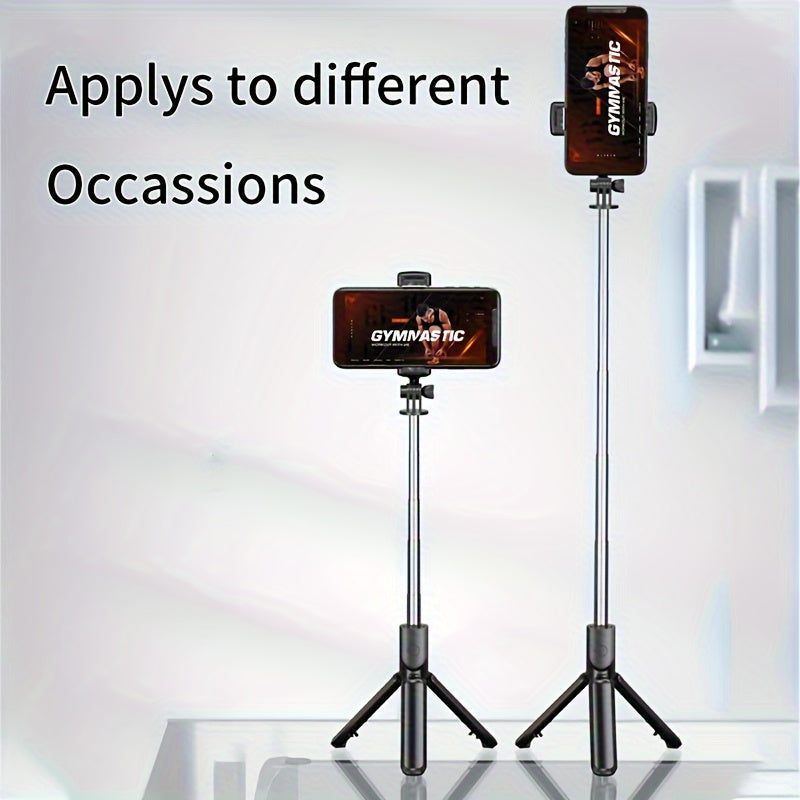 Selfie Pole with Three-legged Stand, Mobile Phone Universal Selfie Artifact 360-degree Rotation, Handheld Anti-shake Gimbal Travel Portable, Wireless Photography Live Shooting Bracket