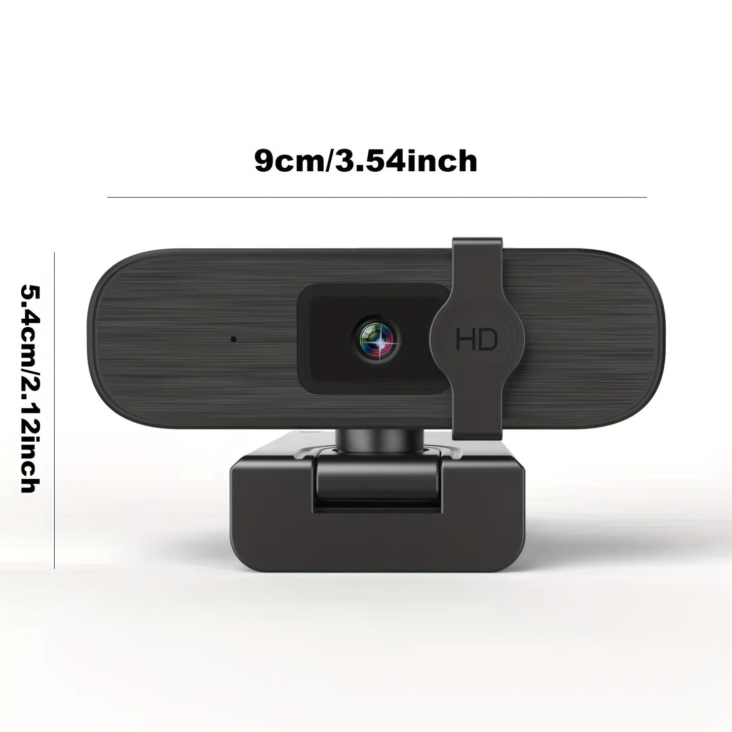 Plug & Play 4K Webcam with Auto-Zoom, Remote Control, Privacy Cover, and Built-in Mic for PC/Laptop - Ideal for Video Calls & Conferencing