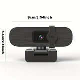 Plug & Play 4K Webcam with Auto-Zoom, Remote Control, Privacy Cover, and Built-in Mic for PC/Laptop - Ideal for Video Calls & Conferencing