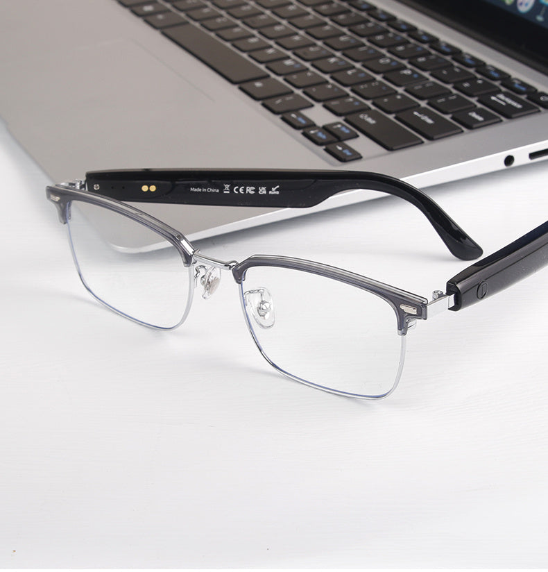 Smart Glasses With Automatic Color-changing Lenses, Touch Control, Built-in Microphone, High-resolution Audio, Wireless, Rechargeable Battery, Blue Light Protection, Suitable For Office, Outdoor, Sports, Driving, Music Playback, Hands-free Calls - The Pe