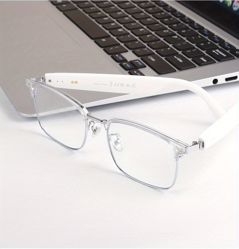 Smart Glasses With Automatic Color-changing Lenses, Touch Control, Built-in Microphone, High-resolution Audio, Wireless, Rechargeable Battery, Blue Light Protection, Suitable For Office, Outdoor, Sports, Driving, Music Playback, Hands-free Calls - The Pe